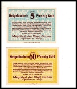 Gubin - Guben, Stadt, 27.10.1923, Notgeldschein 5, 60 Gold pfennig