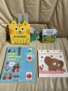 Zestaw dla niemowlaka książeczki z okienkami memo ruchome obrazki całuski