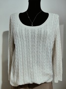 Beżowy sweter firmy H & M Basic używany rozmiar L 40/42