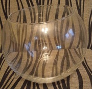 Duży szklany wazon, kula szklana, akwarium 