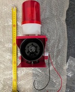 Syrena alarmowa z sygnalizatorem świetlnym DC12V 115db 35W IP65