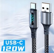 Kabel USB typ C 120W Ekran LCD