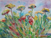 M.Ilga "Letnia symfonia"  , obraz olej, kwiaty