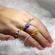 Pierścionki z koralików toho