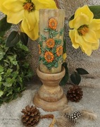 Świecznik ze słonecznikami