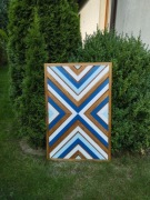 Obraz mozaika dekoracja ścienna z drewna 105 x 70 cm wyprzedaż