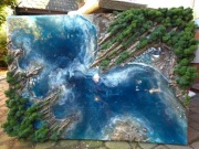 Obraz 3D panorama widok z lotu Ptaka mech żywica Dekoracja