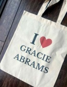 Torba tote bag Gracie Abrams serce heart bawełna bawełniana 