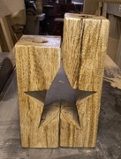 Świeczniki drewniane dębowe 