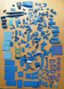 Lego klocki niebieskie + mechanizmy w częściach 