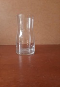 Szklany wazon / ze szkła / szkło bezbarwne - wysokość 17cm