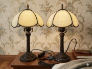 Stylowy Komplet Lamp Nocnych – Szkło Witrażowe styl Tiffany Do sypialni