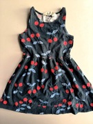 H&M SUKIENKA BEZ RĘKAWÓW WIŚNIE R.98/104
