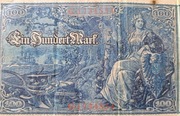 Stary banknot Niemcy 100 marek 1910 rok piękna grafika 