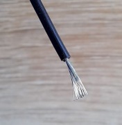 Przewód silikonowy 24AWG, czarny, 1m