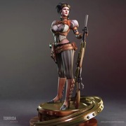 Figurka druk 3D żywica " Lady Mechanika - F657 "- 120 mm