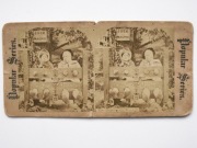 187 Fotografia stereoskopowa - humorystyczna, zakuci w dyby