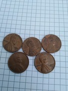 Lot monet obiegowych 1 cent lincoln usa lata 60-te