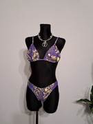 Strój kąpielowy loleia fioletowy żółty gwiazdy bikini