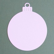 Scrapki Papierowe - Baza BOMBKA biała 2 szt.