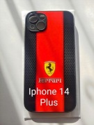 Etui do Iphone 14 Plus z logo Ferrari tempered glass