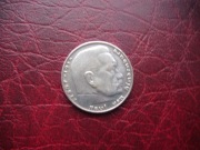 MONETA Niemcy - III Rzesza - 2 Marki 1936 r. HINDENBURG  - Srebro