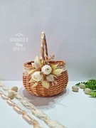 Koszyk Wielkanocny | Ręcznie robiony | Zdobiony kwiatami