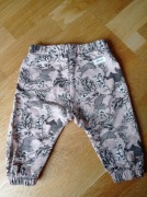 Newbie 68 spodnie wiewiórka kwiaty organiczna bawe