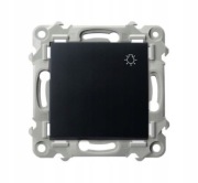 PRZYCISK ZWIERNY ŚWIATŁO ODBIJAJĄCY OSPEL SZAFIR ŁP-5Z/m/33 CZARNY 2604