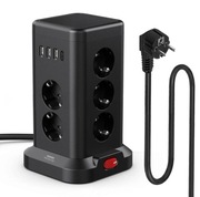 Listwa zasilająca przedłużacz 11 x 230v 3 x USB A 1 x USB C  3680W 16A NOWA