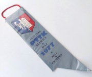 Proporczyk XI Rajd Szlakiem Powstań Śląskich 1977 Gliwice Herb PTTK