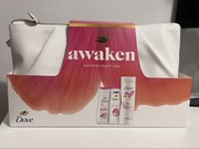Zestaw Dove Awaken antyperspirant, balsam, żel pod prysznic i kosmetyczka