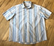 Koszula męska paski nieb-bia-beż 3XL Jim Spencer 35zł
