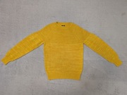 Żółty melanż elegancki bawełniany sweter H&M 34