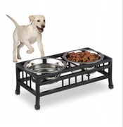 Podwyższenia na niski dla psa plus 2 metalowe miski po 760 ml NOWE