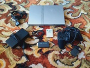 PlayStation 2 PS2 slim SCPH-70003 srebrna silver zestaw pad karta PS2HDMI