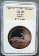 20zł Żółw Błotny PR70 z 2002r 