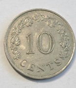 393. Malta 10 centów 1972 rok