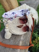 Listonoszka pleciona słomkowa letnia Boho Vintage