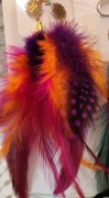 Kolczyki z piór kolorowych 