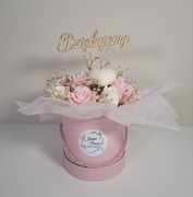 Candle Flower Box. Bukiet, kwiaty, kompozycja. Świece sojowe. Rękodzieło!