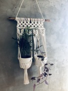 Makrama kwietnik ikea sznurek boho kwiaty