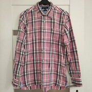 Tommy Hilfiger pastelowa różowa koszula w kratę L 
