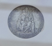 10 lire 1937 - REGINA PACIS - Watykan - Pius XI - grading GCN