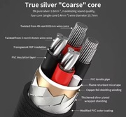 Interkonekt Xangsane LIGHTNING1 2x RCA Cinch 1m srebro