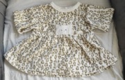 Sukienka na 68 cm w panterkę z kotkiem