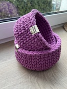 Koszyki / pojemniki / pudełka bawełniane komplet 2 szt. Handmade