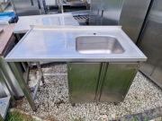 Zlew Gastronomiczny 1 Komorowy Z Drzwiami Otwieranymi 125/70/85 M