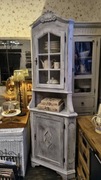 Witryna narożna Shabby Chic Rustic Farmhouse Prowansja Wys. 203cm