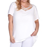 Womanary piękny dekolt cyrkonie plus size xxxl 50 52 